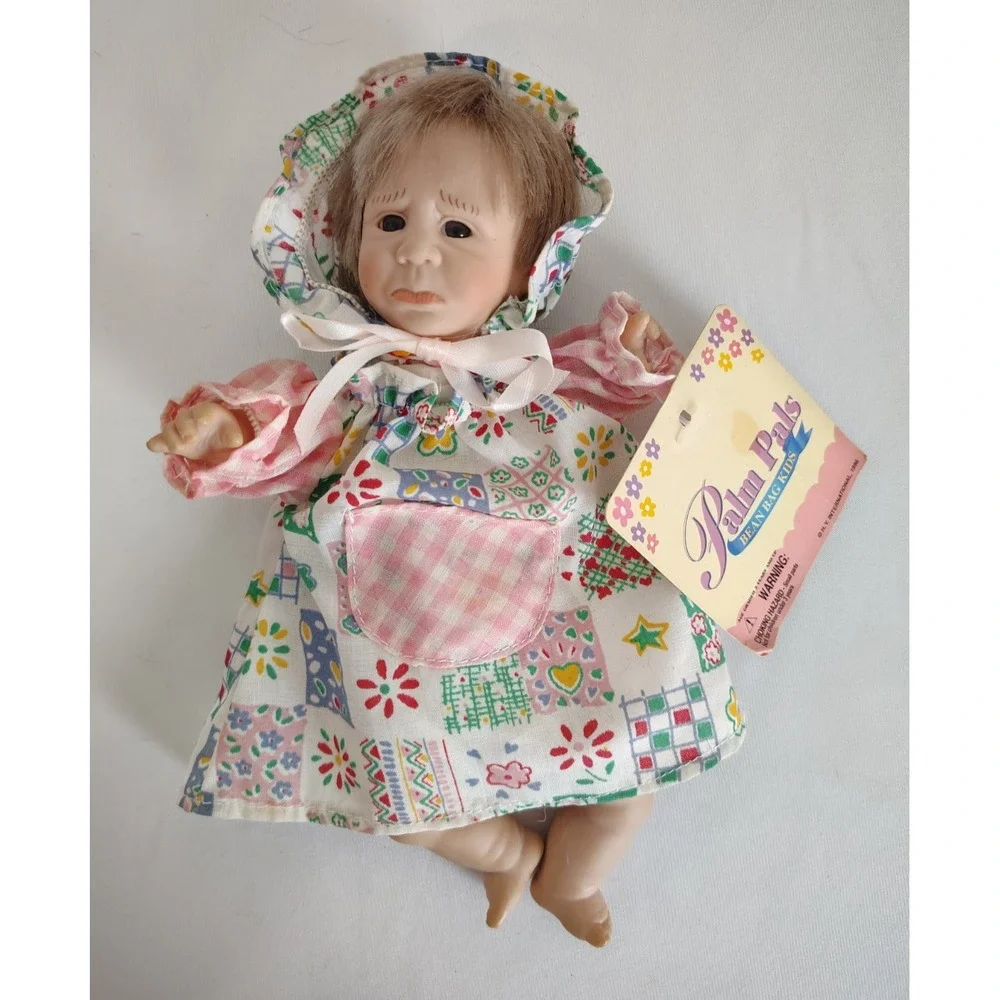 Vintage Lot Of 4 Gi-Go Expressions My Palm Pals Bean Bag Baby Dolls - NWT